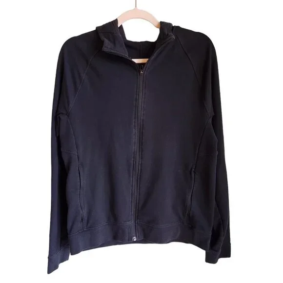 Lululemon Men's Sweatshirt Medium Blue Navy City Sweat Full Zip Hoodie Pockets - Picture 1 of 9